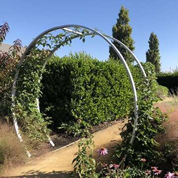 TERRA TRELLIS Gracie Modern Arbor Moongate for Outdoor Plants | Garden Arch Climbing Vines Trellis |...