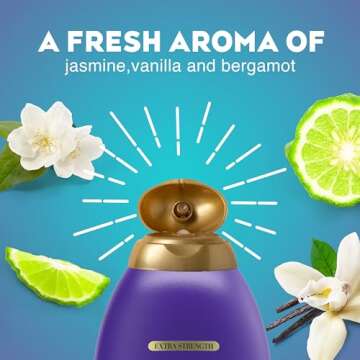 OGX Thick & Full + Biotin Collagen Extra Strength Volumizing Shampoo with Vitamin B7 Hydrolyzed Wheat Protein for Fine Hair. Sulfate-Free Surfactants Thicker, Fuller Hair, 13 Fl Oz