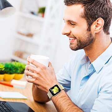 Sunnywoo Milanese Mesh Loop Compatible with Apple Watch Bands 42mm 44mm 45mm 46mm 49mm 38mm 40mm 41mm for Men Women, Stainless Steel Mesh strap for iWatch Series 10 9 8 7 6 SE 5 4 3 2 1 Ultra