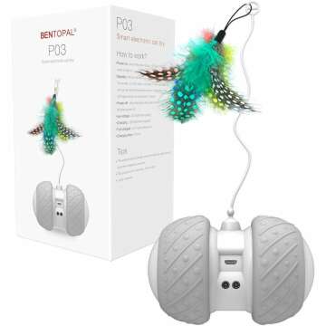 BENTOPAL Automatic Cat Feather Toys for Indoor Play