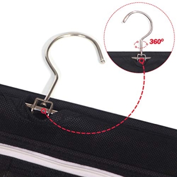 DIOMMELL Hanging Jewelry Organizer 47 Pockets with Zipper for Earrings Necklace Bracelet Ring Accessory Display Storage Bag Travel Holder Box