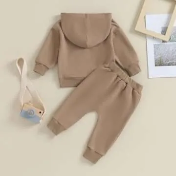 AEEMCEM Toddler Hoodie Sweatshirt and Jogger Pants Set