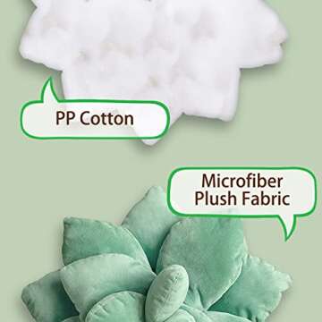 NIMIUHUS 3D Succulent Pillow - Plush Cactus Decor
