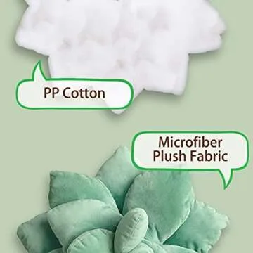NIMIUHUS 3D Succulent Pillow - Plush Cactus Decor