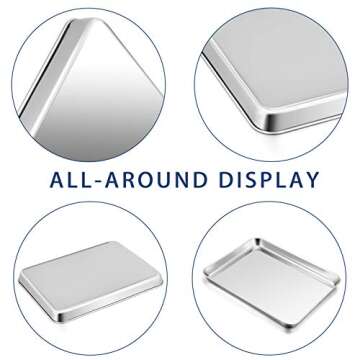 P&P CHEF Stainless Steel Baking Sheets, Set of 2, 16-Inch