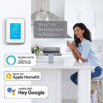 Honeywell Home T9 WIFI Smart Thermostat, Smart Room Sensor Ready, Touchscreen Display, Alexa and Google Assist