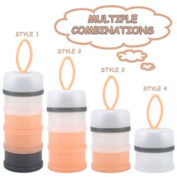 Accmor Baby Formula Dispenser On The Go, Stackable Formula Dispenser for Travel Formula Container to...