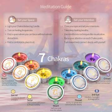 Chakra Candles Set of 7 for Healing & Relaxation