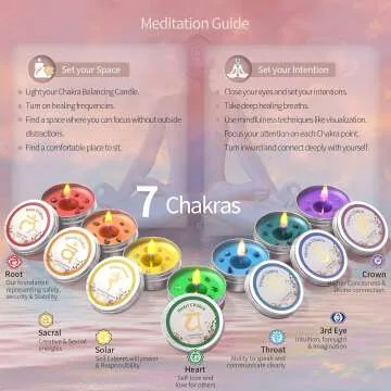 Chakra Candles Set of 7 for Healing & Relaxation