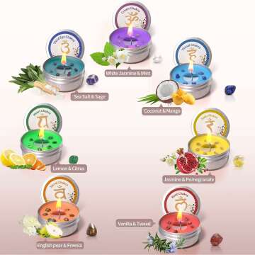 Chakra Candles Set of 7 for Healing & Relaxation