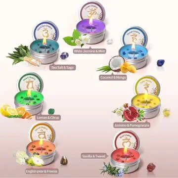 Chakra Candles Set of 7 for Healing & Relaxation