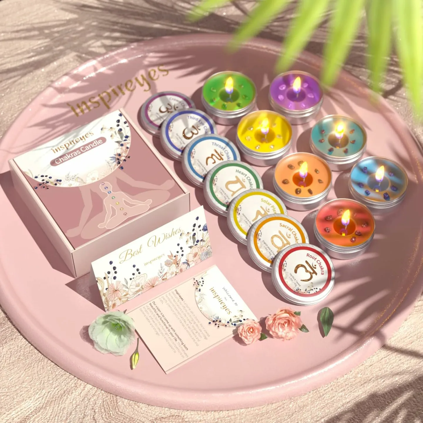 Chakra Candles Set of 7 for Healing & Relaxation