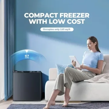 Electactic Mini Freezer with Adjustable Thermostat