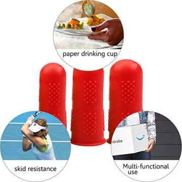 12 Pieces Silicone Hot Glue Gun Finger Caps, 4 Colors Finger Guard Protectors or Hot Glue Wax Rosin Resin Honey Adhesives Scrapbooking Sewing in 3 Sizes-Red/Blue/Yellow/Green