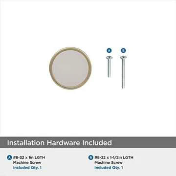 Amerock | Cabinet Knob | Golden Champagne/Frosted | 1-3/4 inch (44 mm) Diameter | Oberon | 1 Pack | Drawer Knob | Cabinet Hardware