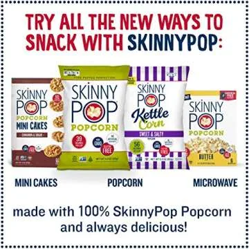 SkinnyPop Original Popcorn, Gluten Free, Vegan Popcorn, Non-GMO, Healthy Popcorn Snacks, Skinny Pop, 6.7oz Party Sized Bag