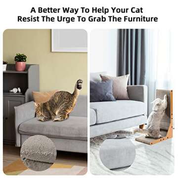 Awolf L Shape Cat Scratcher - Stylish & Durable Cat Toy