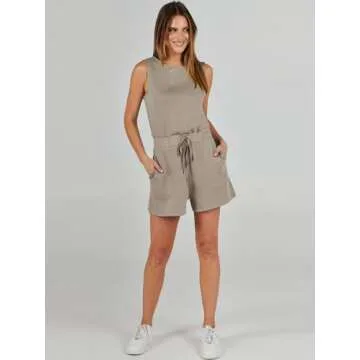 ANRABESS Women's Sleeveless Summer Romper for Casual Style