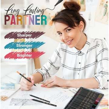 Vibrant Black Widow Coloring Pencils - 24 Pack for Adults