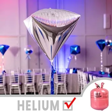 Giant 22 Inch PartyWoo 4D Silver Balloons for Celebrations