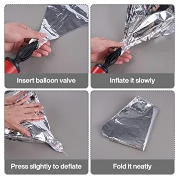 Giant 22 Inch PartyWoo 4D Silver Balloons for Celebrations