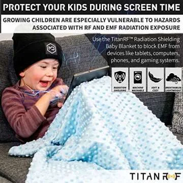 Mission Darkness TitanRF Radiation Shielding Baby Blanket (Pink) - 30" x 40" (76cm x 101cm) Ultra-Soft Minky Dot Design with EMF Radiation Protection