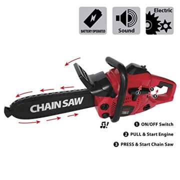 Bubble Factory Electric Toy Chain Saw with Sounds for Kids