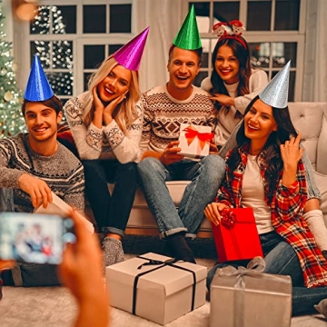 Vibrant 50 Pack Glitter Birthday Party Hats for All