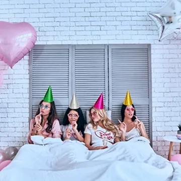 Vibrant 50 Pack Glitter Birthday Party Hats for All