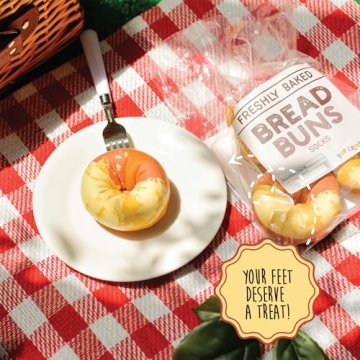 POPCRAZE Bread Socks 4 Pairs. One Size Fits Most. Novelty Food Socks. Breakfast Socks. Funny Bread Sock for Birthday, Christmas, gift idea for Men and Women.