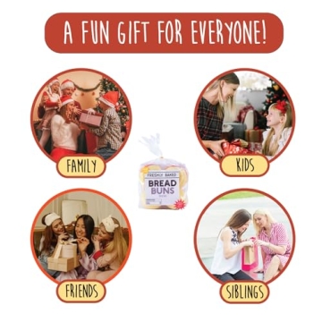 POPCRAZE Bread Socks 4 Pairs. One Size Fits Most. Novelty Food Socks. Breakfast Socks. Funny Bread Sock for Birthday, Christmas, gift idea for Men and Women.