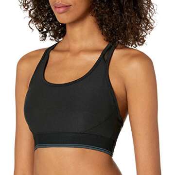 Amazon Essentials Women's Control Tech Sports Bra - Black