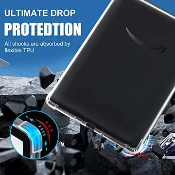 CoBak Clear Case Exclusively for 6 Inch Kindle 2024 and 2022 Releases (11th Generation) - Ultra Slim Soft TPU Transparent Cover, Lightweight and Durable Protection