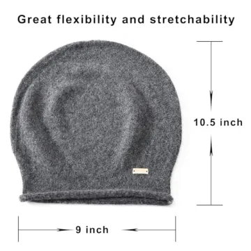 Warm Cashmere Slouchy Beanie Hat for Women