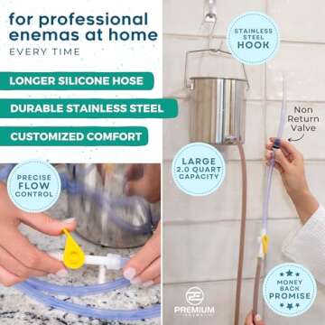 Premium Stainless Steel Enema Bucket Kit for Colon Cleansing
