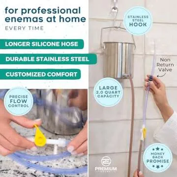 Premium Stainless Steel Enema Bucket Kit for Colon Cleansing
