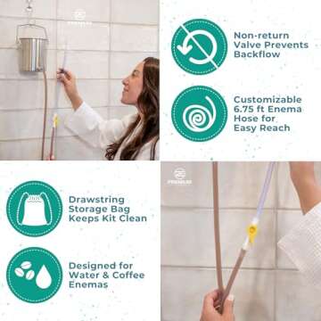 Premium Stainless Steel Enema Bucket Kit for Colon Cleansing