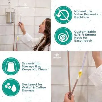 Premium Stainless Steel Enema Bucket Kit for Colon Cleansing