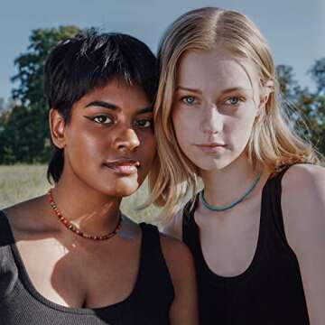 Aobei Pearl Bohemian Beaded Choker for Women Rainbow Clay Seed Beads Necklace Handmade Jewelry 15”