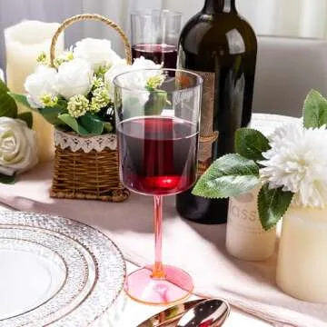 Ciaell Plastic Wine Glasses - Stylish & Durable for Any Event