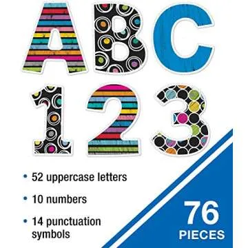 Carson Dellosa Colorful Bulletin Board Letters Set