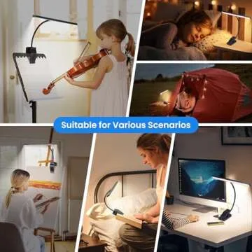 30 Led Music Stand Light, Eye-Caring Clip-On Rechargeable Piano Lamp, 360° Gooseneck Adjustable Piano Lights,4 Color& 3 Brightness, Wide Illumination Area, Perfect for Musician, Piano,Keyboard,Desk