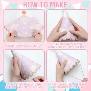 Saypacck 24 Pcs Garden Birthday Party Hats for All Ages