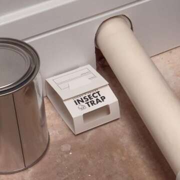 S&T INC. Insect Traps, Glue Traps for Brown Recluse, Hobo Spiders, Black Widows, Use in Home, Basement or Garage, or Utility Rooms for Pest Control, White, 30 Count