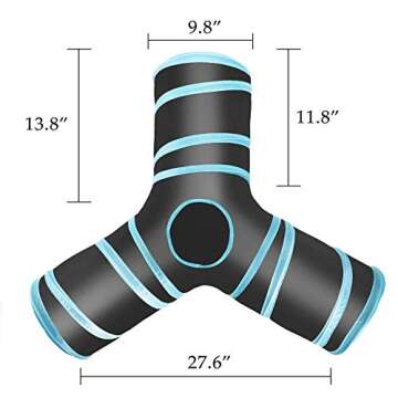 CO-Z 3 Way Cat Rabbit Tunnel Tube for Small Pet Play