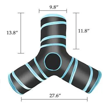 CO-Z 3 Way Cat Rabbit Tunnel Tube for Small Pet Play