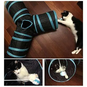 CO-Z 3 Way Cat Rabbit Tunnel Tube for Small Pet Play