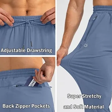 G Gradual Men's Athletic Sweatpants with Zipper Pockets