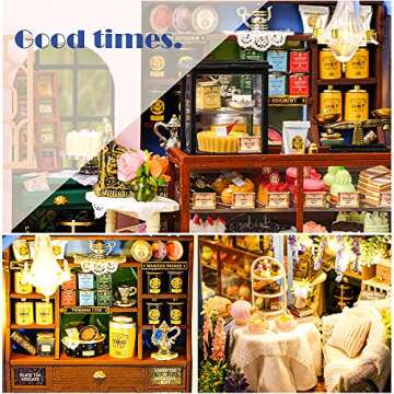 CUTEBEE DIY Dollhouse Kit - Rose Garden Tea House Gift