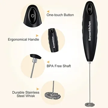 Bonsenkitchen Milk Frother for Creamy Coffee Drinks